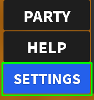Dragon Ball Rage Settings button