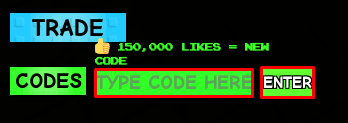 Yard Sale enter codes box and enter button