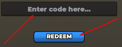 The Enter code here... box and REDEEM button in Steal the Moon