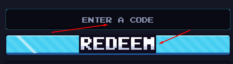 ENTER A CODE box and REDEEM button to use codes in Ragdoll Playground