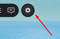 The settings icon in Fish World