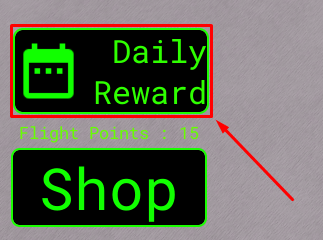 Rusty Plane daily reward button