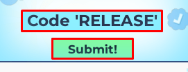 Clean a House enter codes box and submit button