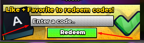 The Enter a code.. box and Redeem button in Press Key to Drop!