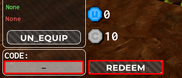 LOST ROOMS enter codes box and redeem button