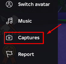 The "Captures" button in Roblox