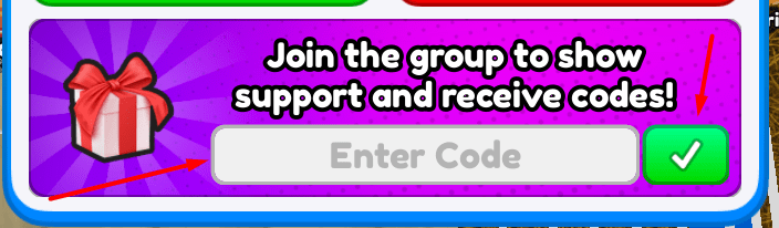 The Enter Code box and checkmark button in Hamster Simulator 2