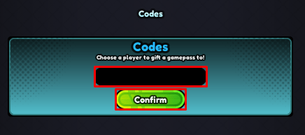 Heaven Piece enter codes box and confirm button