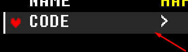 The CODE button in UNDERTALE: Multiplayer