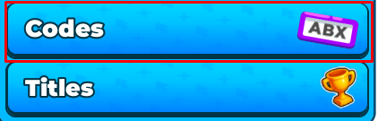 The codes button in Tap Simulator