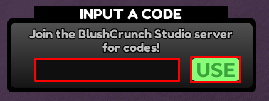 Dandy's World: Omega Modded enter codes box and use button