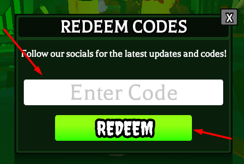 The Enter Code box and REDEEM button in Banana Eats