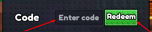 The Enter code box and Redeem button in +1 Chop Trees for Treasure