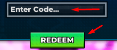 The "Enter Code" box and REDEEM button in Catch A Baddie