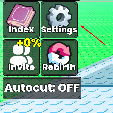 Settings button to go to the redeem code section