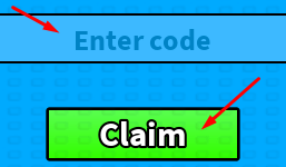 The "Enter code" box and Claim button in My Town
