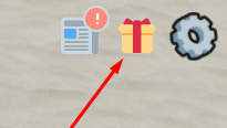 The giftbox icon in Drink the Lake!