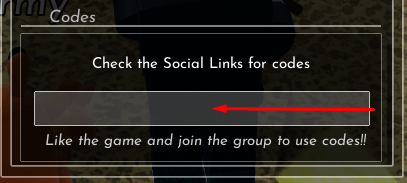 The codes section where it allows you to type and redeem codes for Shells