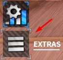 The "Extras" button in Anime Power League