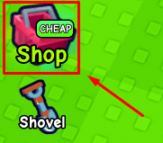 Dig Brainrots shop button