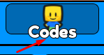 Codes button in Tower of God