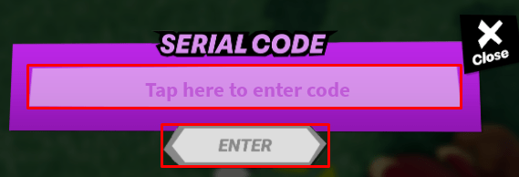 ONE PIECE GRAND ARENA enter codes box and enter button