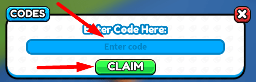 The code redeeming interface in Thor Simulator