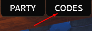 Codes button in Demon Born