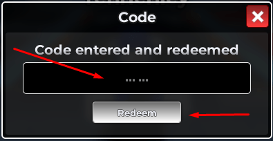 ... ... text box and redeem button to redeem codes in Scoped