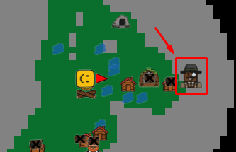 The Furniture Trader's icon on the map in 99 Nights in the Forest