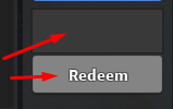 Text box and Redeem button to redeem codes in Catalog Mystery