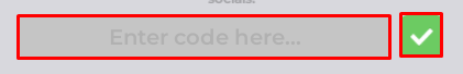 The Office enter codes box and green tick icon