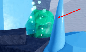 A green block of ice in Blox Fruits