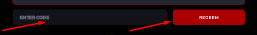 The ENTER CODE box and REDEEM button in Spider Rising: Spider-Man