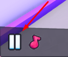 The pause icon in Run A Freezeria!