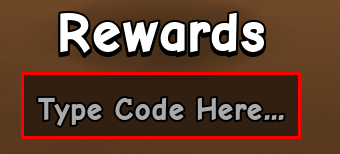 Tamed enter codes box