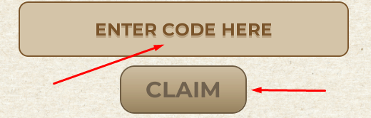 ENTER CODE HERE box and Claim button to redeem codes in Hell Rails: The Scary Train