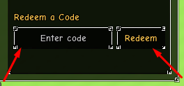 The Enter code box and Redeem button in My Floating Isles