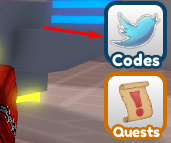 The Codes button in Hero Fighters