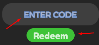 The "ENTER CODE" box and Redeem button in Mini Empire Tycoon