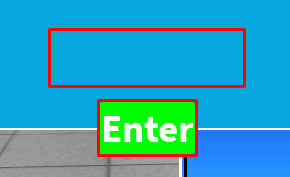 Makeup Store Simulator enter codes box and enter button