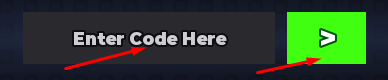 Enter Code Here box and Arrow button to use codes in +1 Shrink Worm Escape
