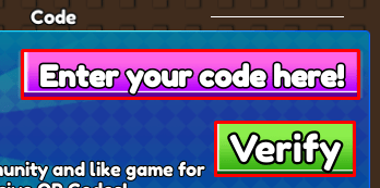 Eat Brainrot for Fight enter codes box and verify button