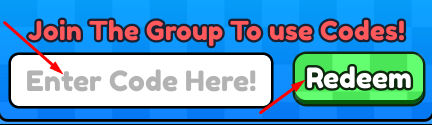 Enter Code Here! box and redeem button to redeem codes in Build ur Army!