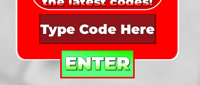 Weight Lifting Simulator 4 enter codes box and enter button