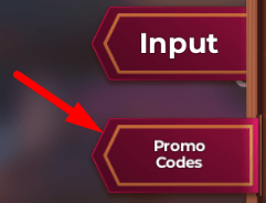 The Promo Codes button in Pirates vs. Ninjas