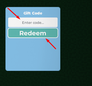 Enter code... box and Redeem button to redeem codes in Ronopoly