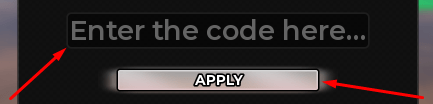 The Enter the code here... box and Apply button in Project: Aura