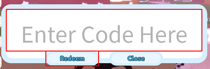 Collect Free UGC enter codes box and redeem button