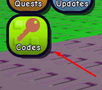 The Codes button in Scare Them Out!